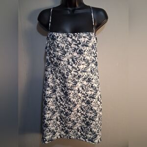 Abercrombie & Fitch Blue Floral Dress XL Spaghetti Strap Bodycon Casual Summer